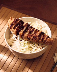 Bowl of salmon and rice