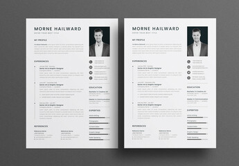 Minimal Resume Template With Modern Design Layout