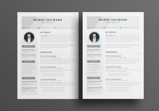 Clean Resume Application Template