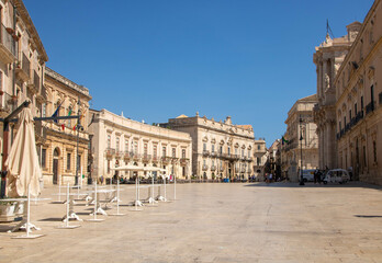 Fototapeta na wymiar the square of Syracuse, Sicily