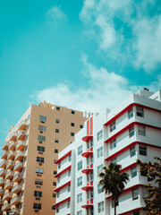 modern apartment building with sky Miami Beach