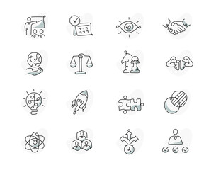 Business Management Icons: Tools for Effective Operations and Growth