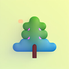 Tree 3D Emoji Icon Set. Contains such Icons as Wood, Plant, Pine, Cactus, Evergreen