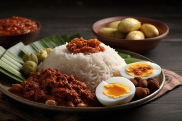 Nasi Lemak is a commonly found food in Malaysia, Brunei and Singapore. It is also an unofficial national food in Malaysia. Generative AI Technology