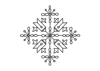 Black and White indian design  #kolam