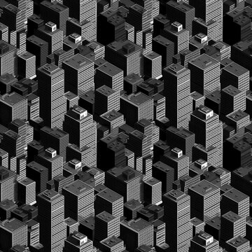black and white background made of city office buildings