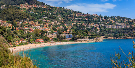 Mediterranean Sea in South of France near Roquebrune Cap Martin and Monaco