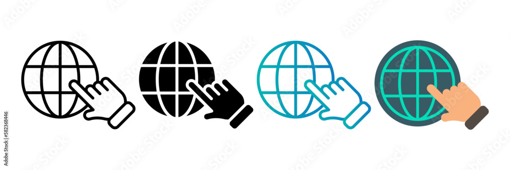 Poster go to web icon. sign for mobile concept and web design. vector illustration