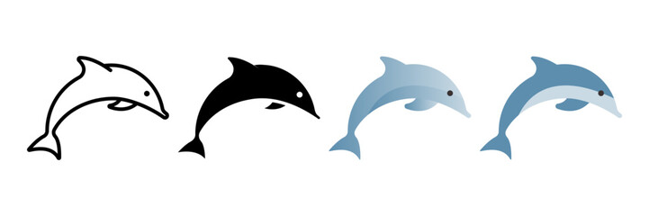 Dolphin icon. sign for mobile concept and web design. vector illustration