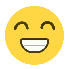Obraz premium Beaming Face with Smiling Eyes Emoji