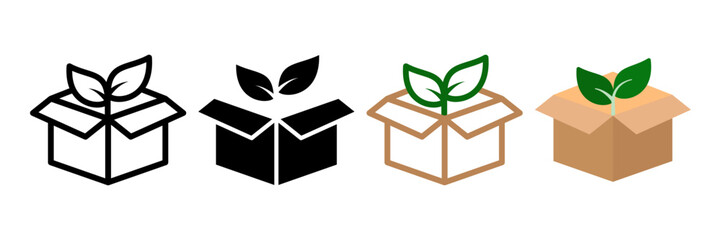 Eco packaging icon. sign for mobile concept and web design. vector illustration