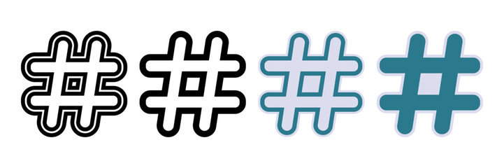 Hashtag icon. sign for mobile concept and web design. vector illustration