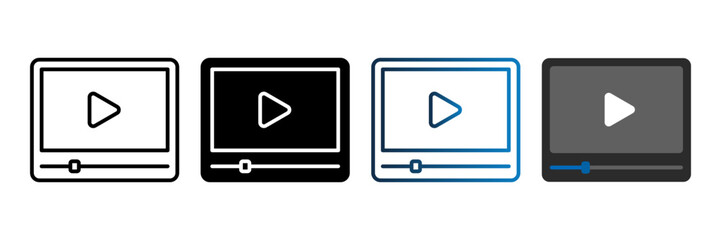 Video player icon. sign for mobile concept and web design. vector illustration