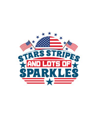 Fototapeta premium Stars Stripes and Lots of Sparkles SVG