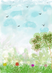 Garden illustrating in my dream