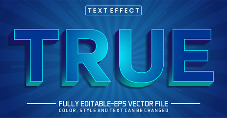 True text editable style effect