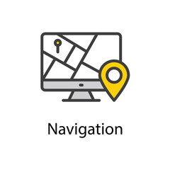 Navigation icon design stock illustration