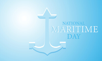 National Maritime Day. Template for background, banner, card, poster