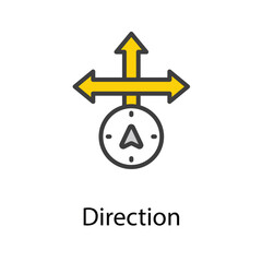 Direction icon design stock illustration