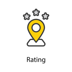 Rating icon design stock illustration