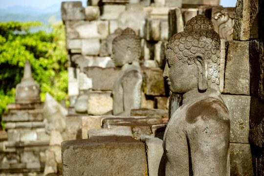 Buddha statues at Prambanan temple
