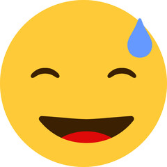 Grinning Face with Sweat Emoji