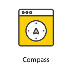 Compass icon design stock illustration