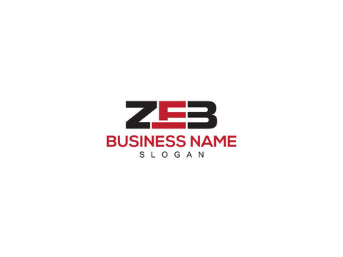 ZEB ze Logo Monogram, Linked zeb Letter Logo For Store