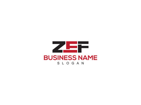 ZEF ze Logo Monogram, Linked zef Letter Logo For Store