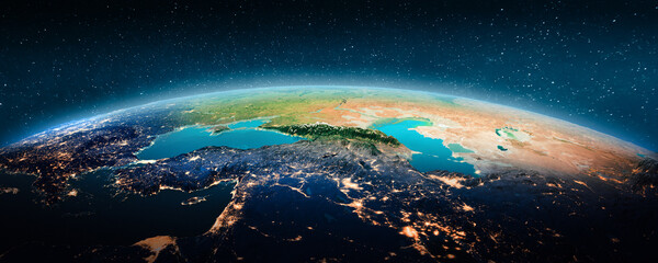East Europe city lights