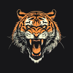 Tiger Head Illustration