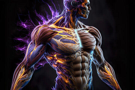 Powerful Energy In The Human Body Highly Detailed - Generative AI