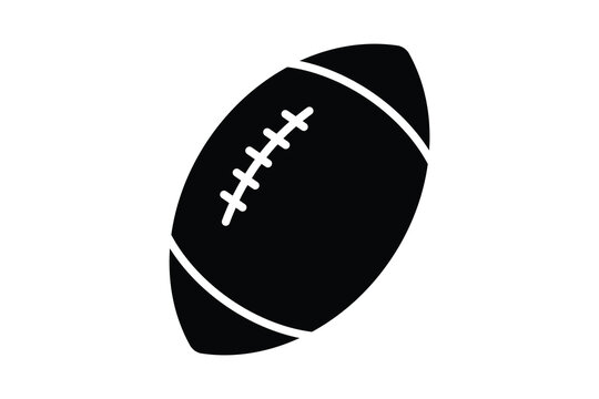 American football icon illustration. icon related to sport. Solid icon style. Simple vector design editable
