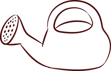 Watering can doodle style cartoon PNG