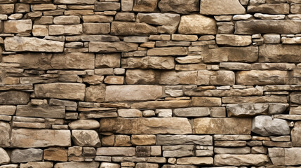 Seamless stone wall texture background. Generative AI