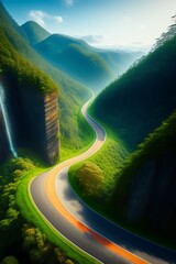 Fototapeta premium highway in the mountains
