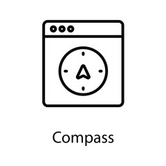 Compass icon design stock illustration