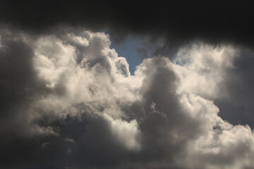 Stormy weather and dark clouds