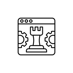 Strategy Tools icon in vector.  Illustration