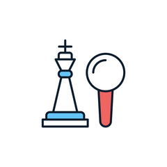 Strategic Research icon in vector.  Illustration