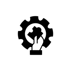 Solution icon in vector.  Illustration 