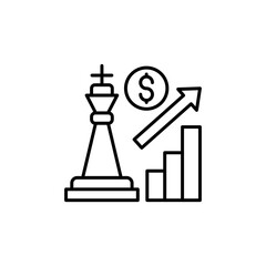 Growth Strategy icon in vector.  Illustration 