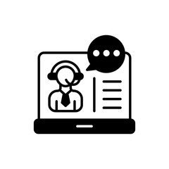 Online Consulting icon in vector.  Illustration