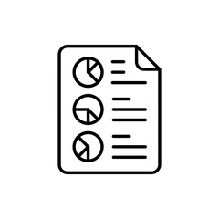 Reporting icon in vector.  Illustration
