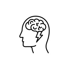 Brainstorm icon in vector.  Illustration