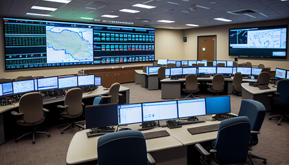 control center,Command center, multimedia, control room, war room