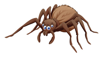 Cute spider cartoon illustration isolated on white background