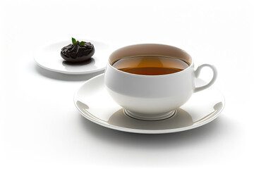 freshly brewed black tea with herbs. tea drinking.tea varieties .generative AI
