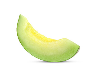 Slice of cantaloupe melon isolated on transparent background. PNG