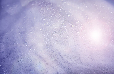 Fototapeta premium foam blue texture soap bubbles on the water abstract background